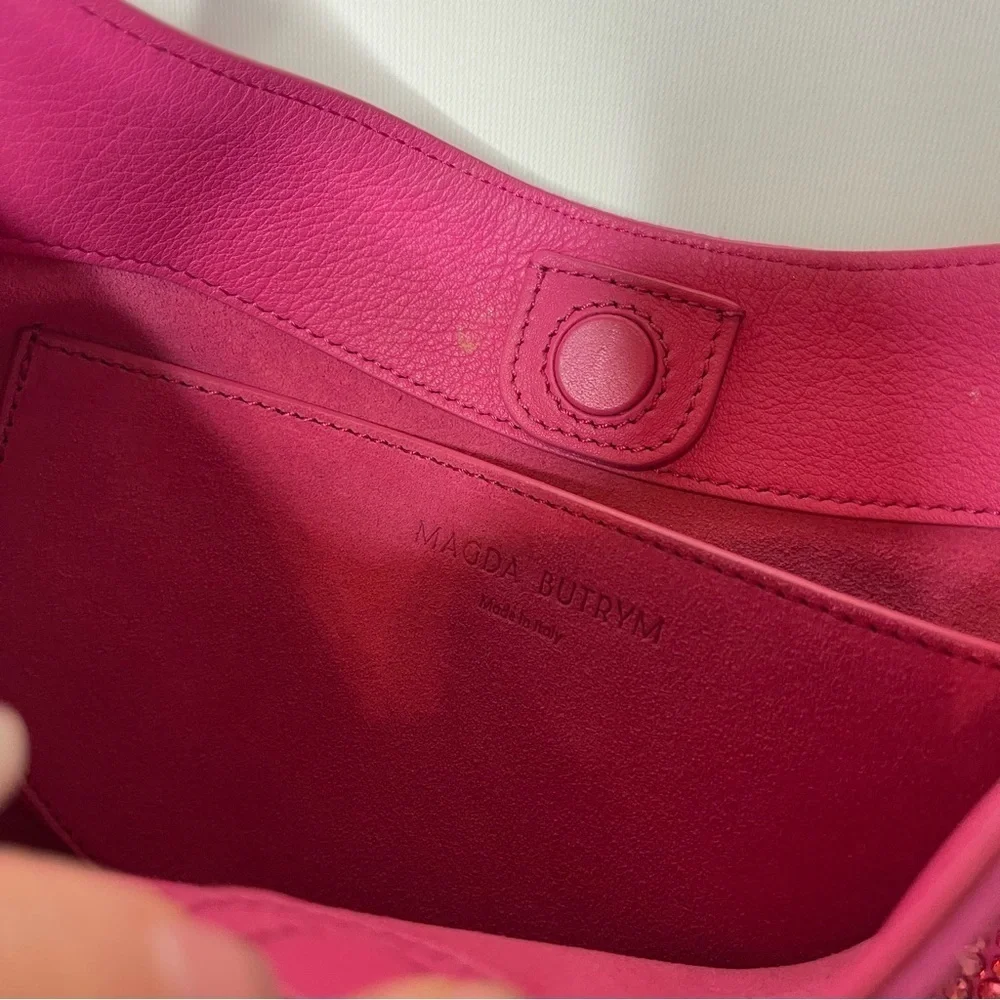 Magda Butrym Medium Vesna Pink Crystals Hobo Bag $3265